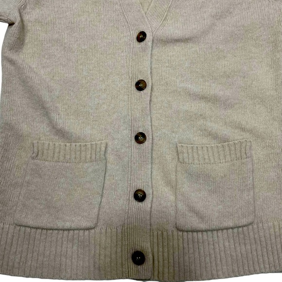 Jenni Kayne Everyday cardigan oatmeal beige SZ-XS pockets wool blend cashmere - Picture 10 of 16